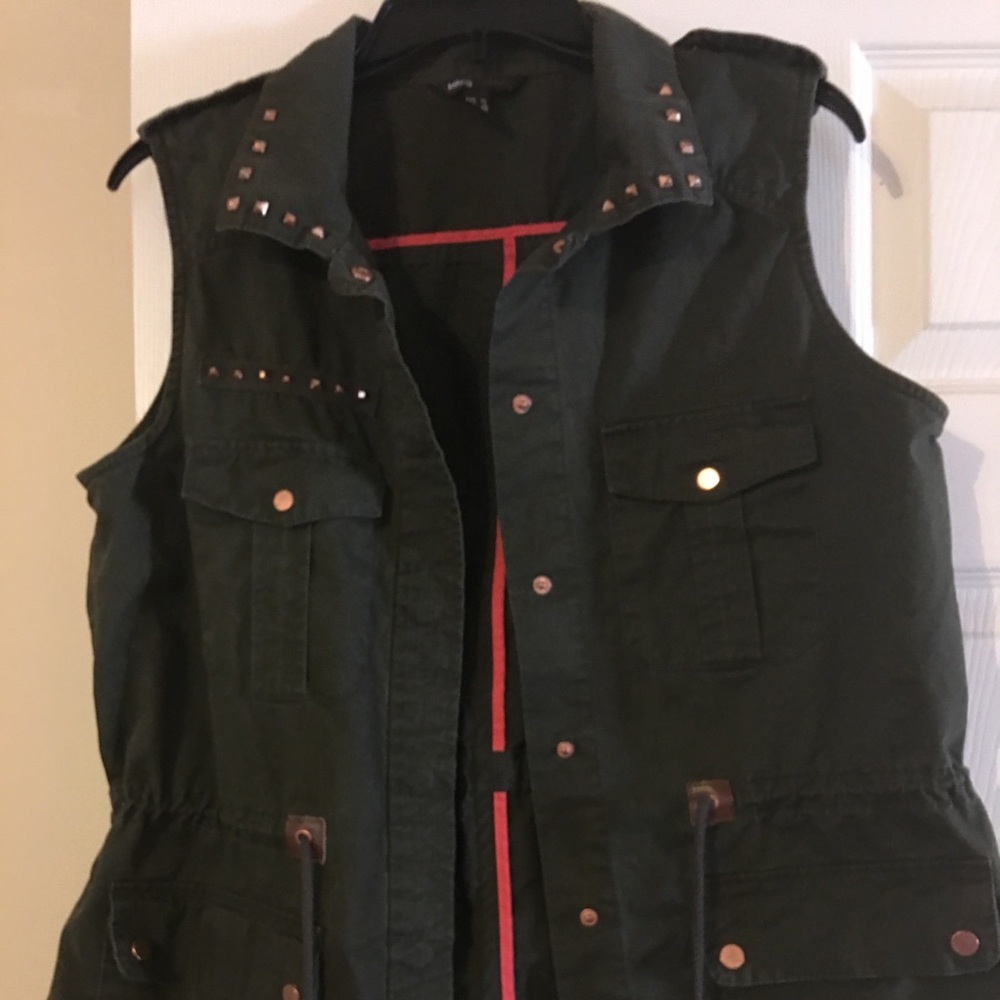 SOLD On Another  Site Army Green Long Vest